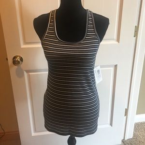 NWT Women’s Jockey Swift Rib Tank blu/whi sz M
